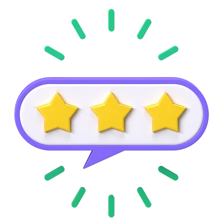 Stars Rating  3D Icon