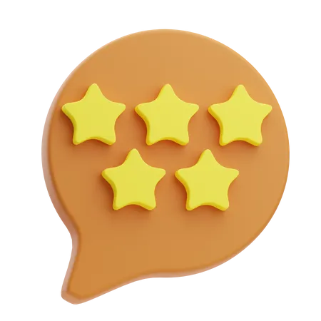 Stars Rating  3D Icon