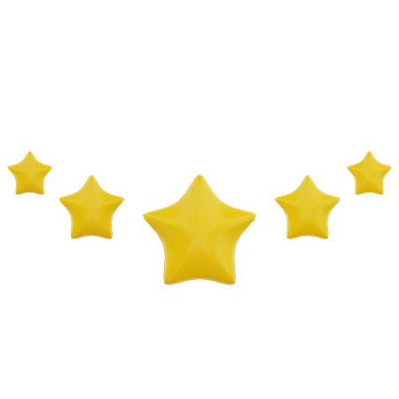 Stars ratings  3D Illustration