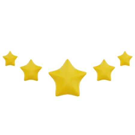 Stars ratings  3D Illustration