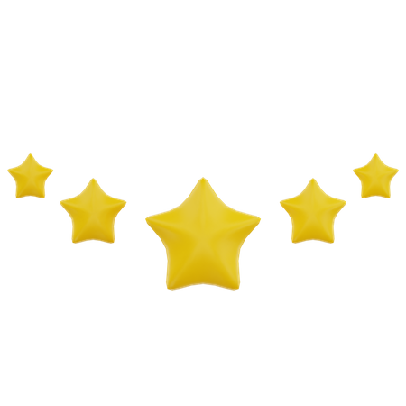 Stars ratings 3D Illustration