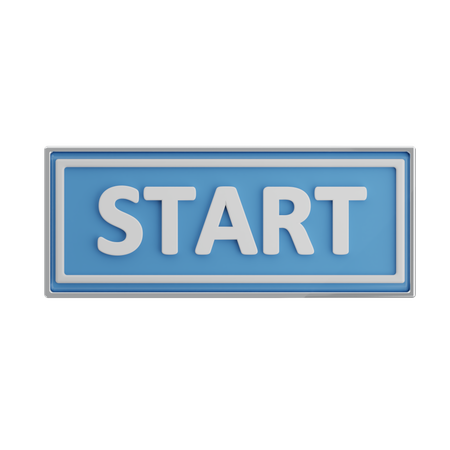 Start  3D Icon
