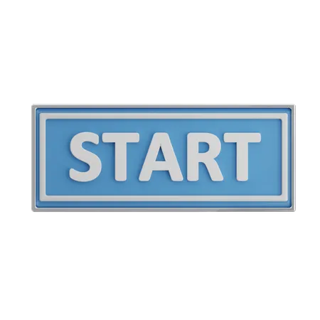 Start  3D Icon