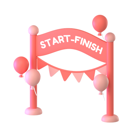 Start Finish  3D Icon