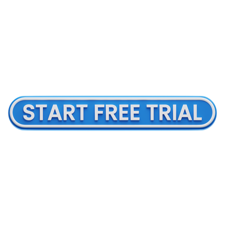 Start Free Trial Button  3D Icon