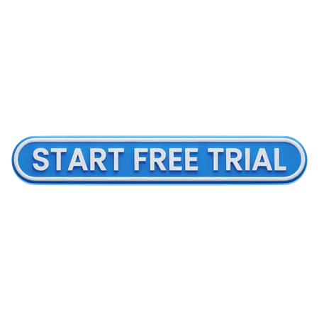 Start Free Trial Button  3D Icon