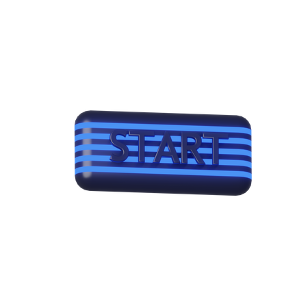 Start Game Button  3D Illustration