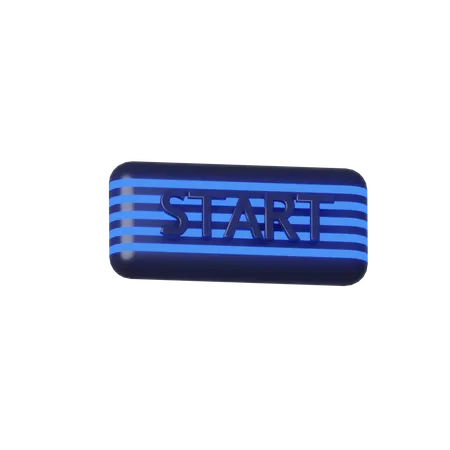 Start Game Button  3D Illustration