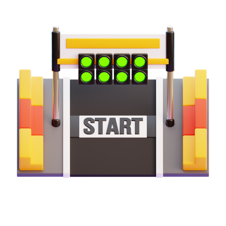 START LINE  3D Icon