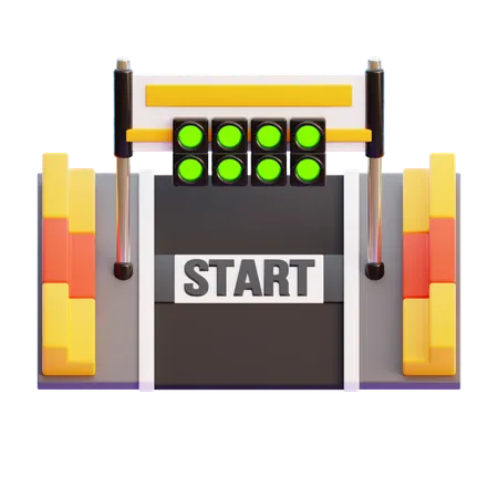 START LINE  3D Icon