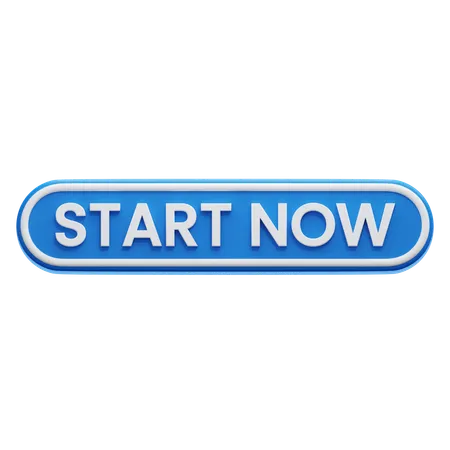 Start Now Button  3D Icon