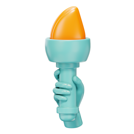 Start Of Liberty Torch  3D Icon