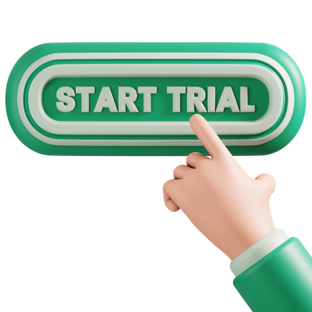 Start trial button  3D Icon