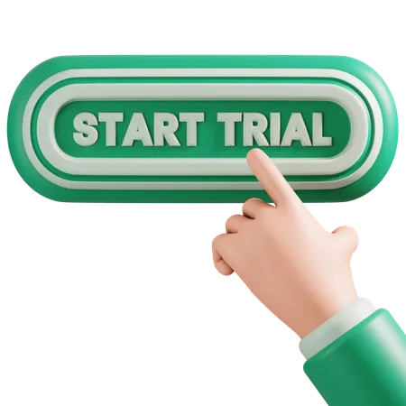 Start trial button  3D Icon