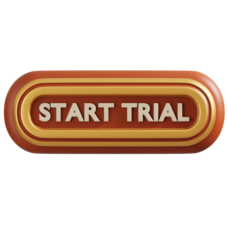 Start trial button  3D Icon