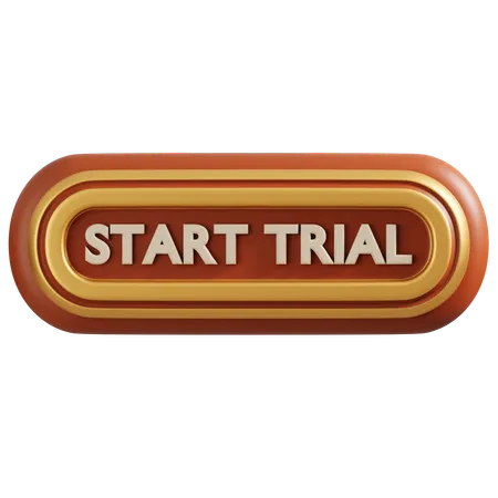 Start trial button  3D Icon