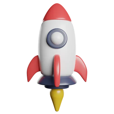 Start Up Rocket Launch 3D Icon