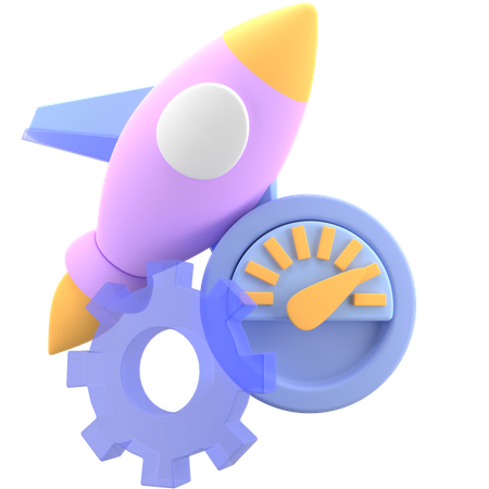 Startgeschwindigkeit  3D Icon