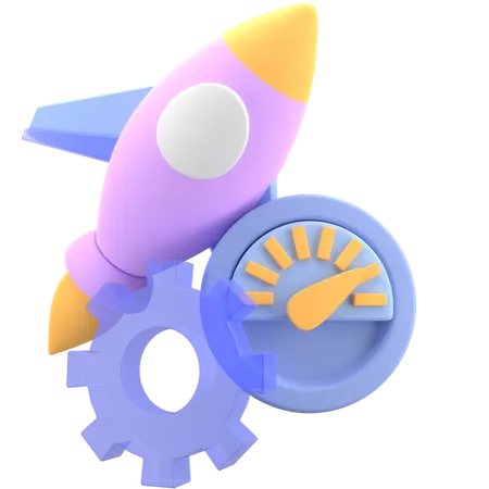 Startgeschwindigkeit  3D Icon