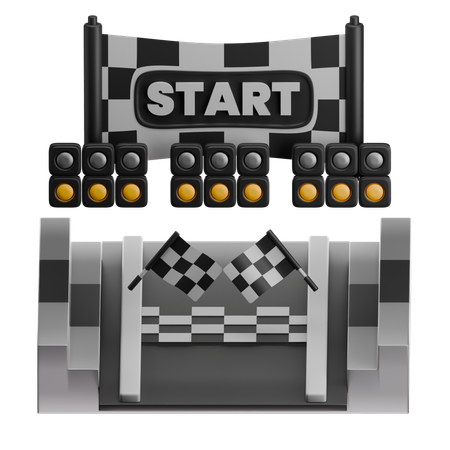 Startlinie  3D Icon