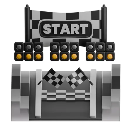 Startlinie  3D Icon