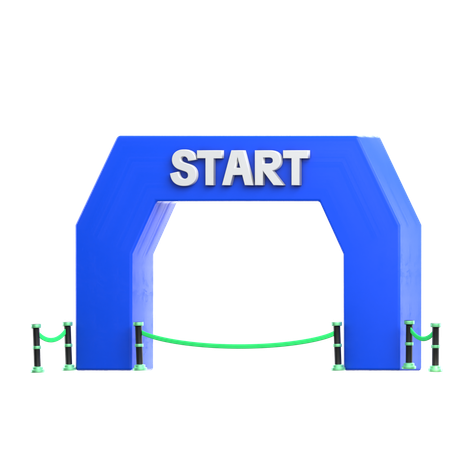 Startlinie Tor  3D Icon