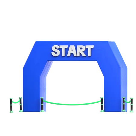 Startlinie Tor  3D Icon