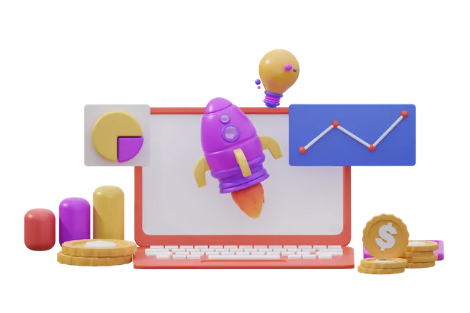 Startup-Analyse  3D Icon