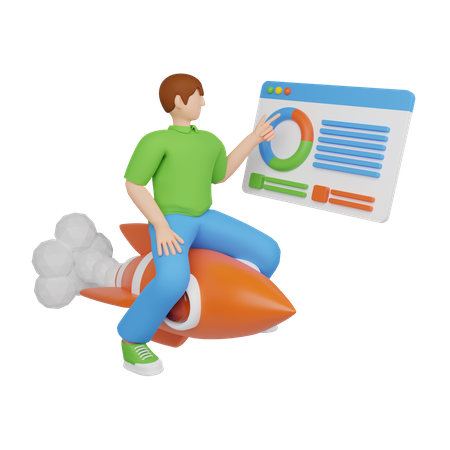 Startup analysis  3D Illustration