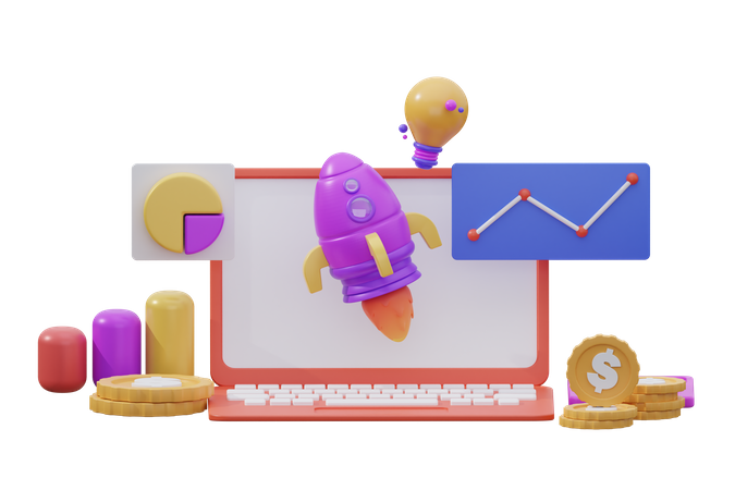 Startup Analysis 3D Icon