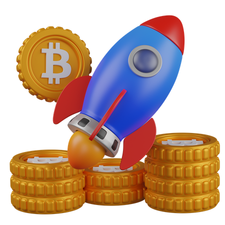 Inicialização de criptomoeda  3D Icon