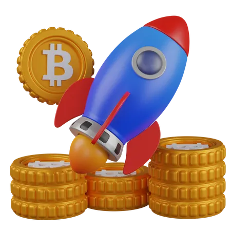 Inicialização de criptomoeda  3D Icon