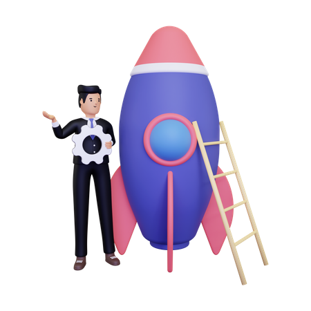 Startup development process  3D Icon
