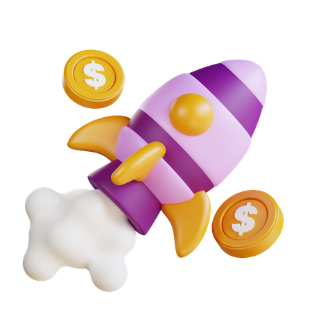 Puesta en marcha financiera  3D Icon