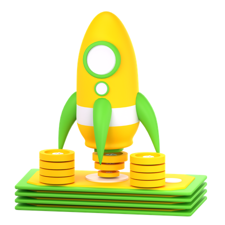 Puesta en marcha financiera  3D Icon