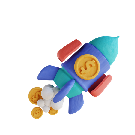 Startup financière  3D Illustration