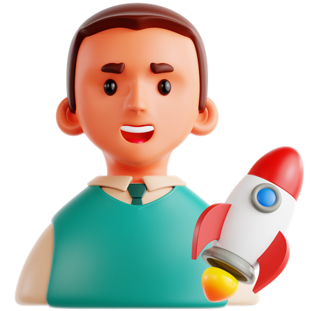 Startup Founder  3D Icon
