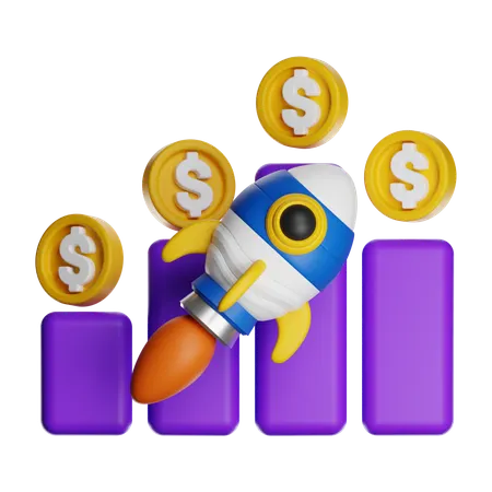 Startup Growth  3D Icon