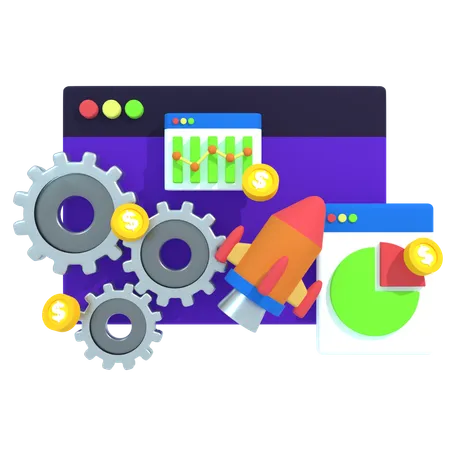 Startup Growth  3D Icon