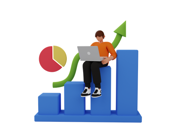 Startup growth  3D Illustration