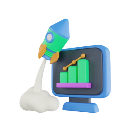Startup Growth 3D Icon