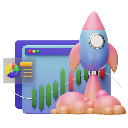 Startup Investment  3D Icon