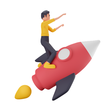 Startup launch  3D Icon