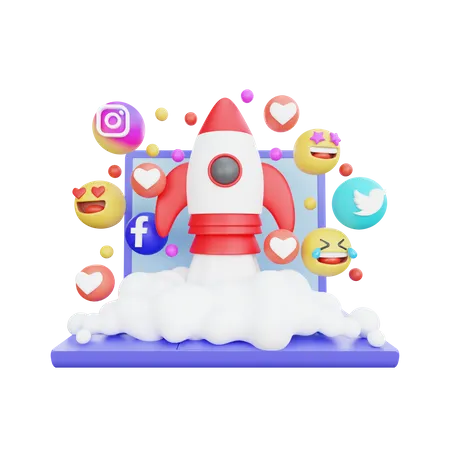 Startup Marketing  3D Icon