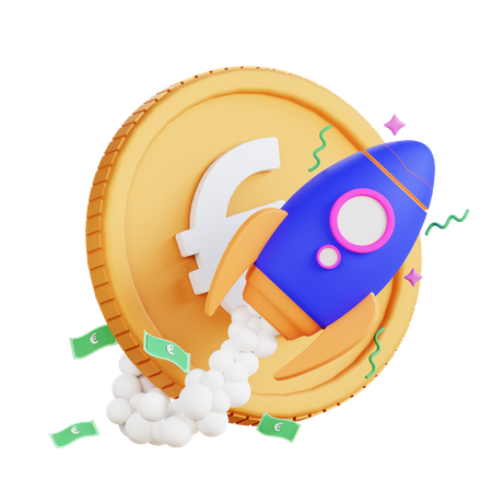 Startup Money  3D Illustration