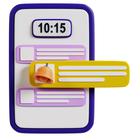 Startup Notification Alert Interface  3D Icon