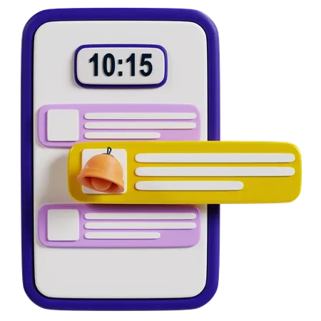 Startup Notification Alert Interface  3D Icon