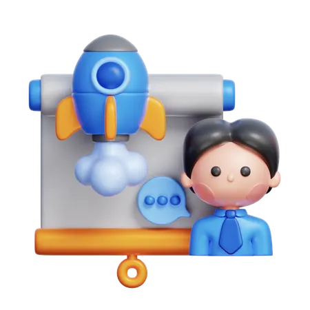 スタートアッププレゼンテーション  3D Icon