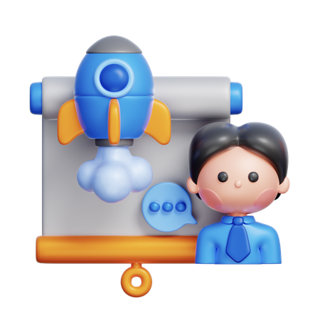 Startup Presentation  3D Icon