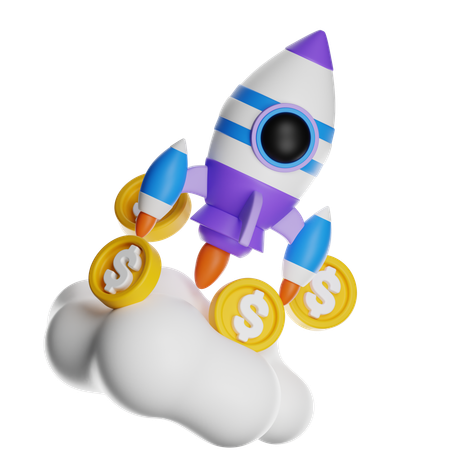 Startup Profit  3D Icon
